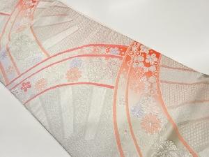 佐賀錦源氏車に花々模様織出し袋帯